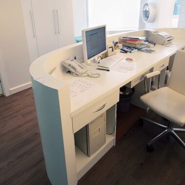 Front desk of an office