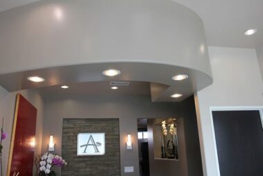 Front office of a dentist reception area.