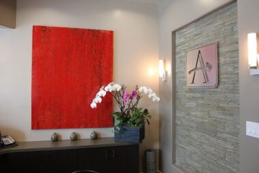 Office area a dental room.