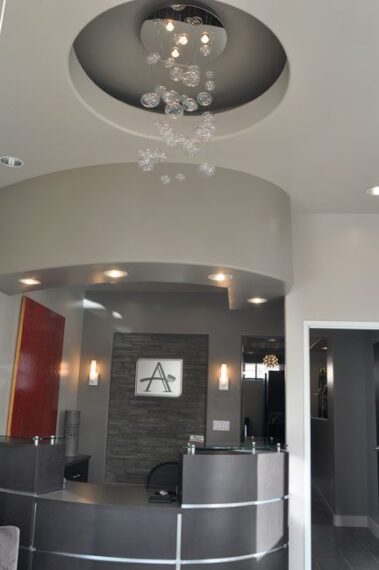 Front desk of a dentist office.